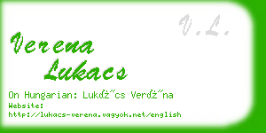 verena lukacs business card